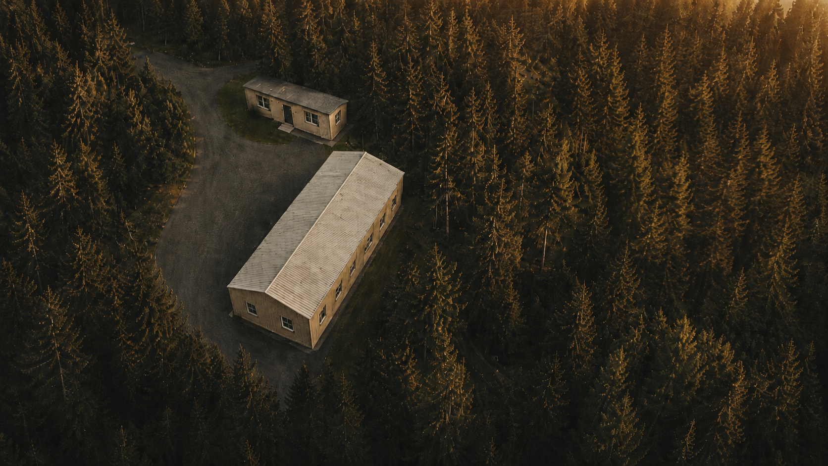 Aerial view of Mountainside Millwork workspace